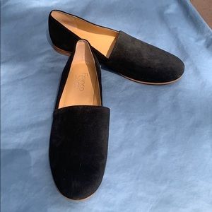 Franco Sarto Black Suede Flats size 9